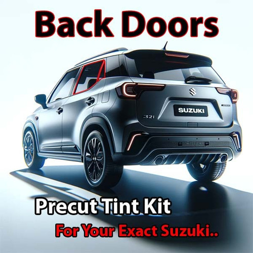 Precut back door tint kit custom cut for your exact vehicle.