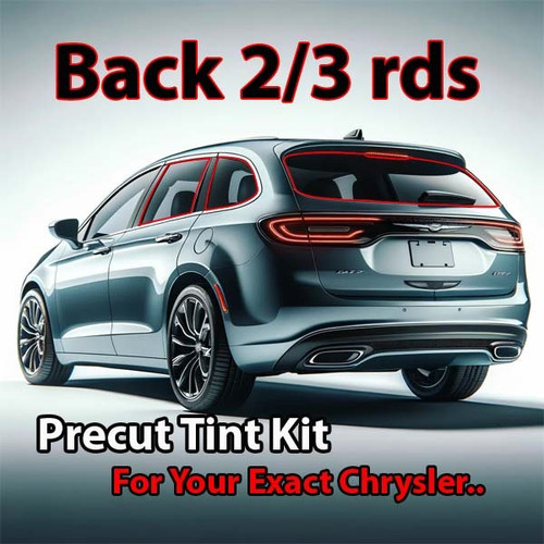 Precut back 2-3 rds tint kit custom cut for your exact vehicle.