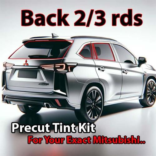 Precut back 2-3 rds tint kit custom cut for your exact vehicle.