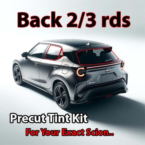 Precut back 2-3 rds tint kit custom cut for your exact vehicle.