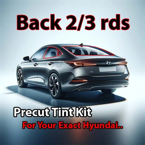 Precut back 2-3 rds tint kit custom cut for your exact vehicle.