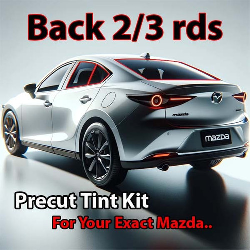 Precut back 2-3 rds tint kit custom cut for your exact vehicle.