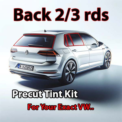 Precut back 2-3 rds tint kit custom cut for your exact vehicle.