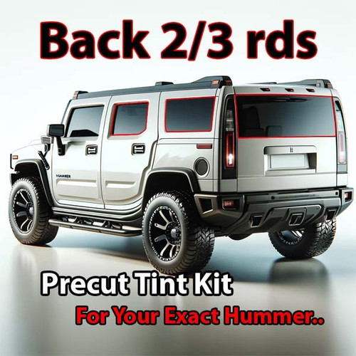 Precut back 2-3 rds tint kit custom cut for your exact vehicle.