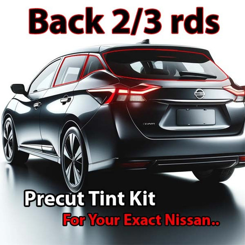 Precut back 2-3 rds tint kit custom cut for your exact vehicle.