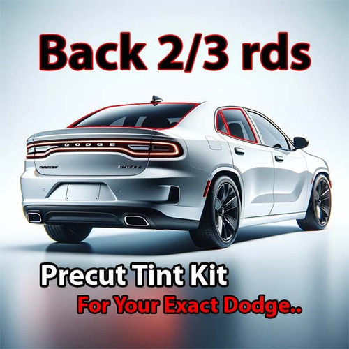 Precut back 2-3 rds tint kit custom cut for your exact vehicle.