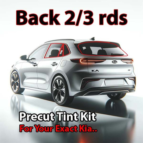 Precut back 2-3 rds tint kit custom cut for your exact vehicle.