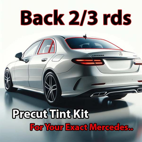 Precut back 2-3 rds tint kit custom cut for your exact vehicle.