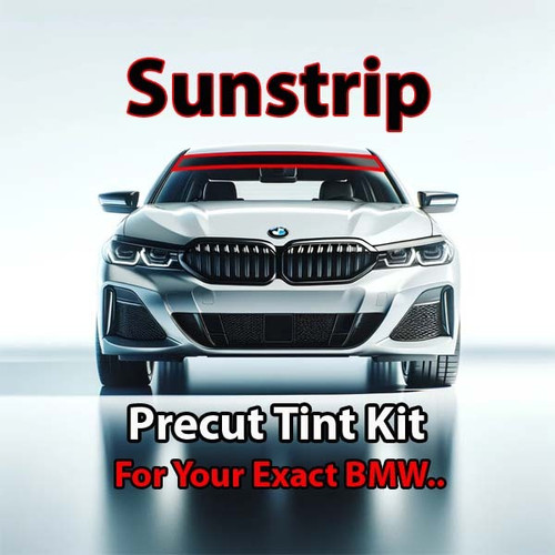 Precut sunstrip tint kit custom cut for your exact vehicle.