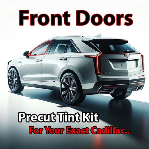 Precut front door tint kit custom cut for your exact vehicle.