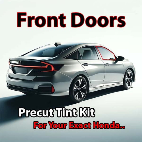 Precut front door tint kit custom cut for your exact vehicle.