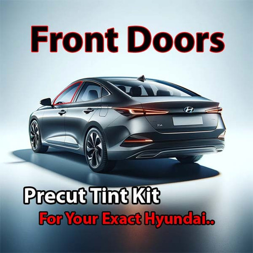 Precut front door tint kit custom cut for your exact vehicle.