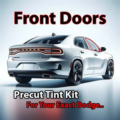 Precut front door tint kit custom cut for your exact vehicle.