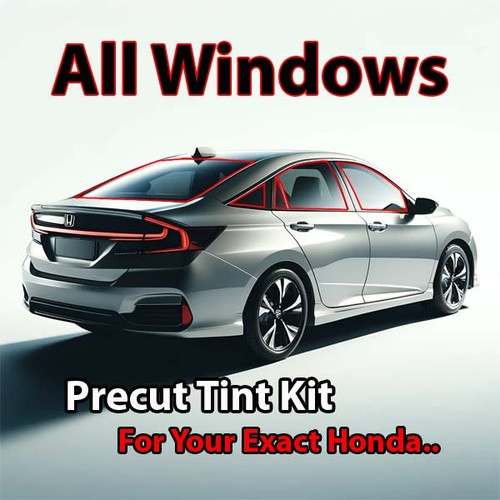 Precut all window tint kit custom cut for your exact vehicle.