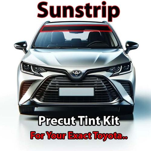 Precut sunstrip tint kit custom cut for your exact vehicle.