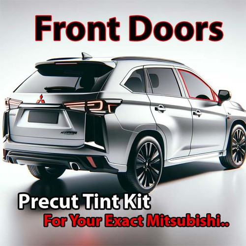 Precut front door tint kit custom cut for your exact vehicle.