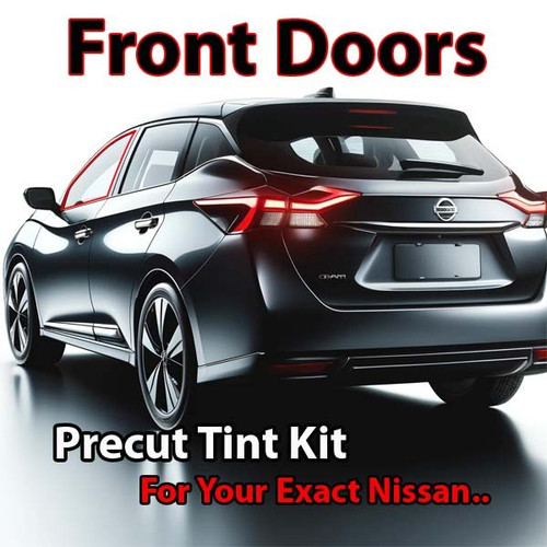 Precut front door tint kit custom cut for your exact vehicle.