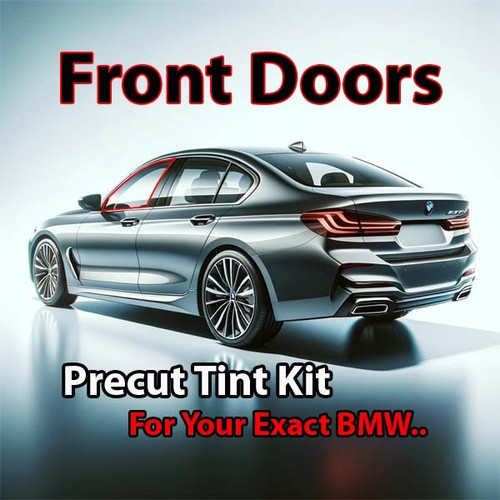 Precut front door tint kit custom cut for your exact vehicle.