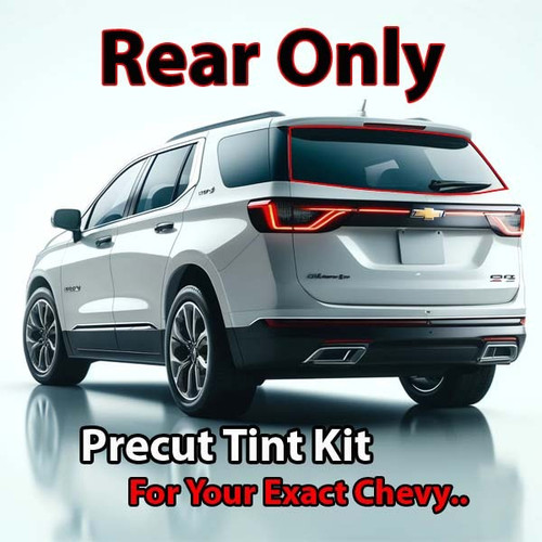 Precut rear window tint kit custom cut for your exact vehicle.