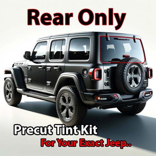 Precut rear window tint kit custom cut for your exact vehicle.