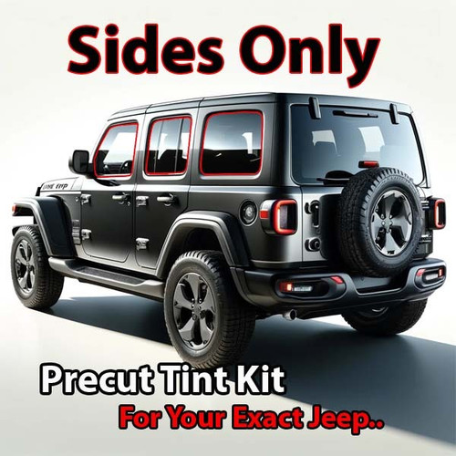 Precut sides only tint kit custom cut for your exact vehicle.