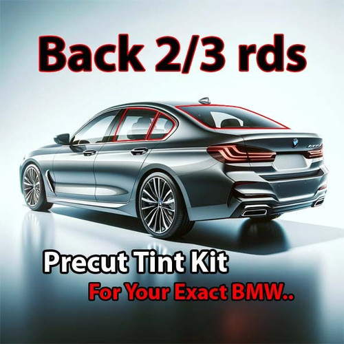 Precut back 2-3 rds tint kit custom cut for your exact vehicle.