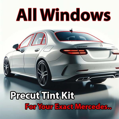 Precut all window tint kit custom cut for your exact vehicle.