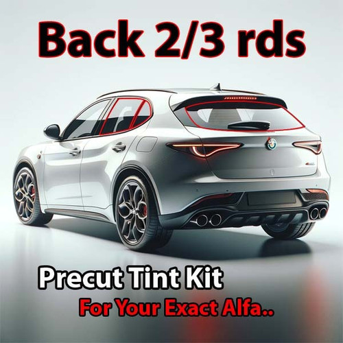 Precut back 2-3 rds tint kit custom cut for your exact vehicle.