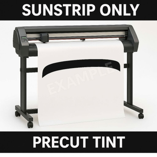 Precut sunstrip for your exact vehicle.