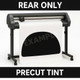 Custom cut window tint kit for your exact rear window.