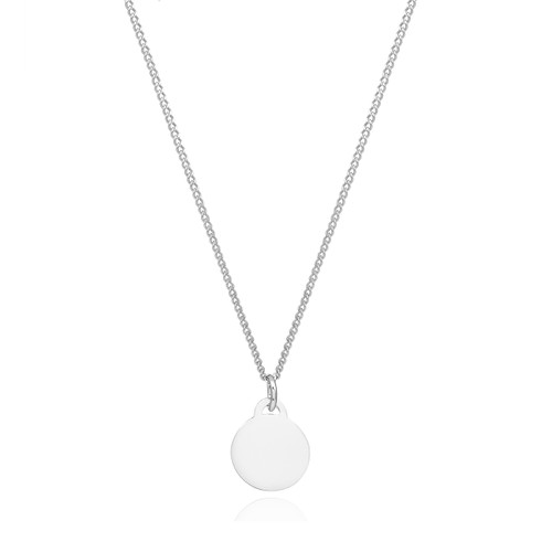 Petite Silver Pendant Engraved Necklaces for Her