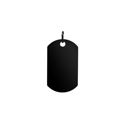 Black Stainless Engraved Dog Tag