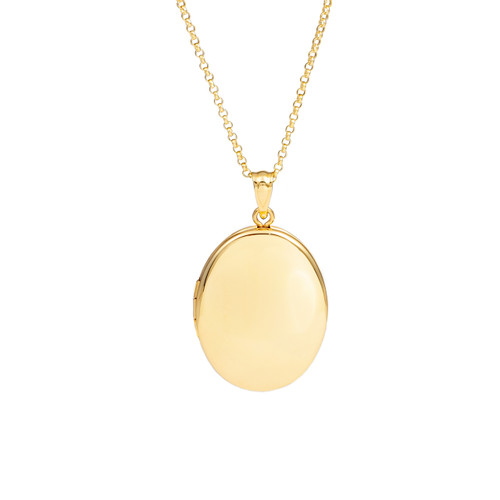 Baylee Gold Oval Locket Necklace