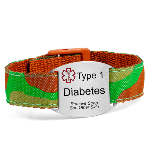 Camouflage Type One Diabetes Bracelet