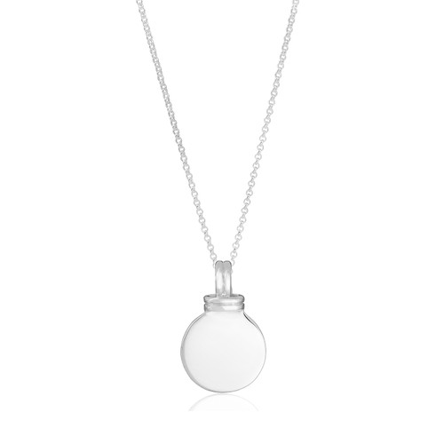 Personalized Round Pendant with Fancy Bail