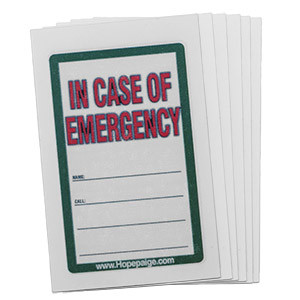 Tattoo (Write-on) - In Case of Emergency - 6 Pack