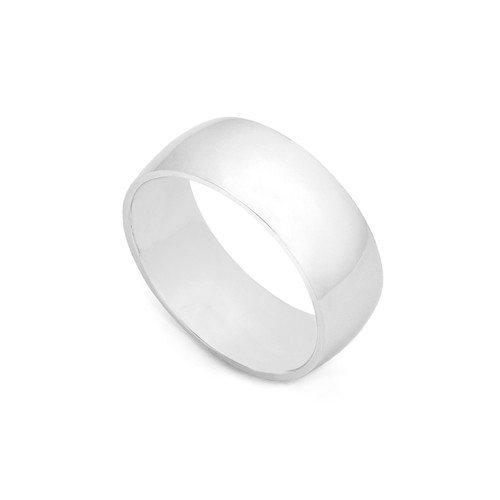 Broad Band 9mm Polished Steel Custom Rings