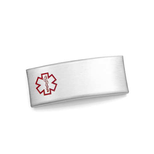 Steel Medical Alert ID Tag for Silicone Bands