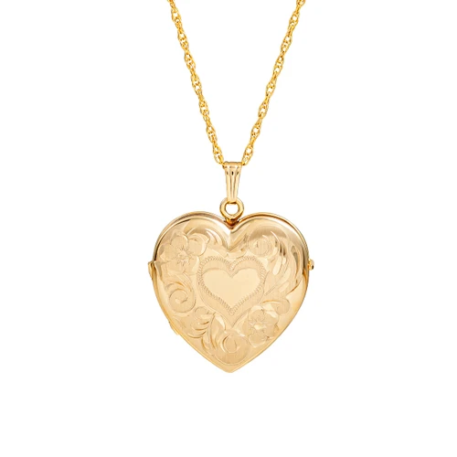 14K Gold Filled 4  Photo Heart Locket