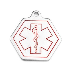 Small Stainless Steel Medical Necklace-CX with no chain