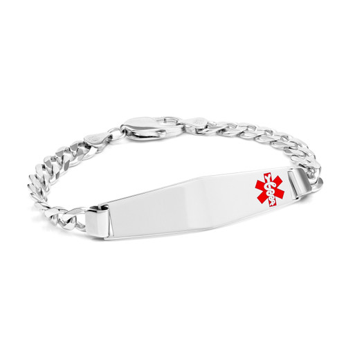 Kameron Sterling Silver Medical ID Bracelet for Men