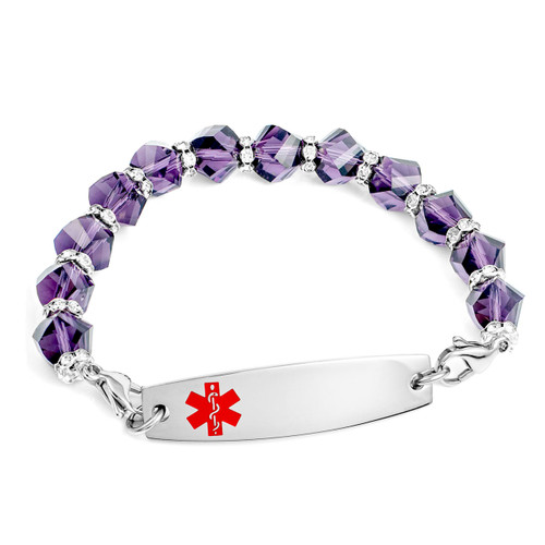 Iris Crystal Medical ID Bracelet