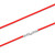 Sixteen Inch Red Rubber Necklace & Sterling Silver Clasp