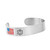 Personalized American Flag Stainless Cuff Bracelet Small