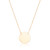 Contemporary Round Gold Engraved Necklace