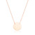 New Round Rose Gold Engraved Necklace