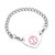 Girls Medical Heart Bracelet Pink 5 1/2 Inch