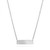 Stainless Bar Necklace with CZ Stone