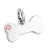 Small Medical Brushed Stainless Bone Pet ID Collar Tag