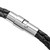 Personalized Black Leather ID Bracelet